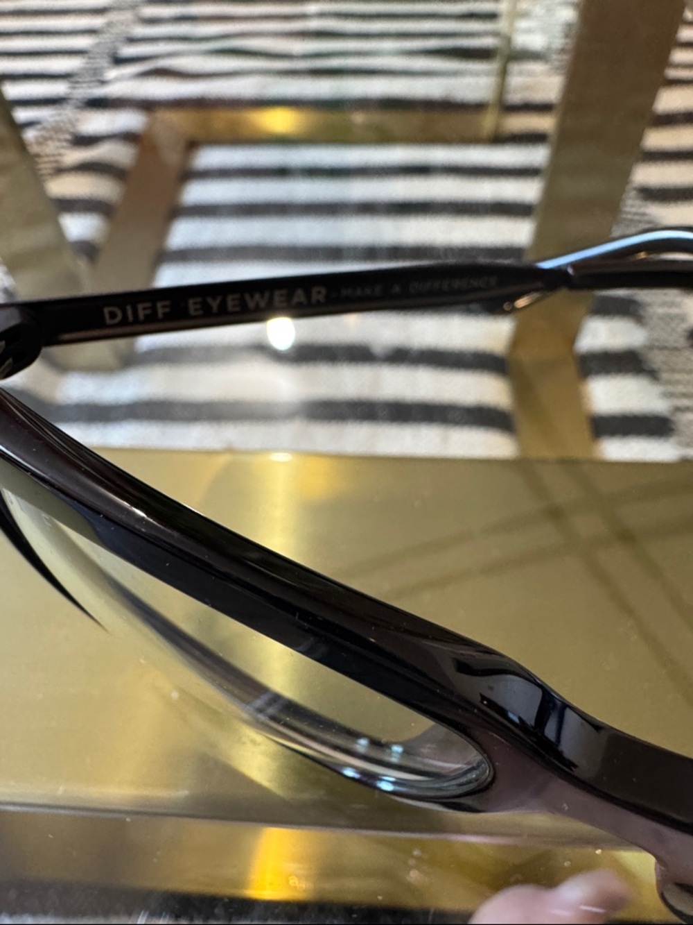 Diff Eyewear Black Cat-Eye blue light lens Glasses - Picture 2 of 4
